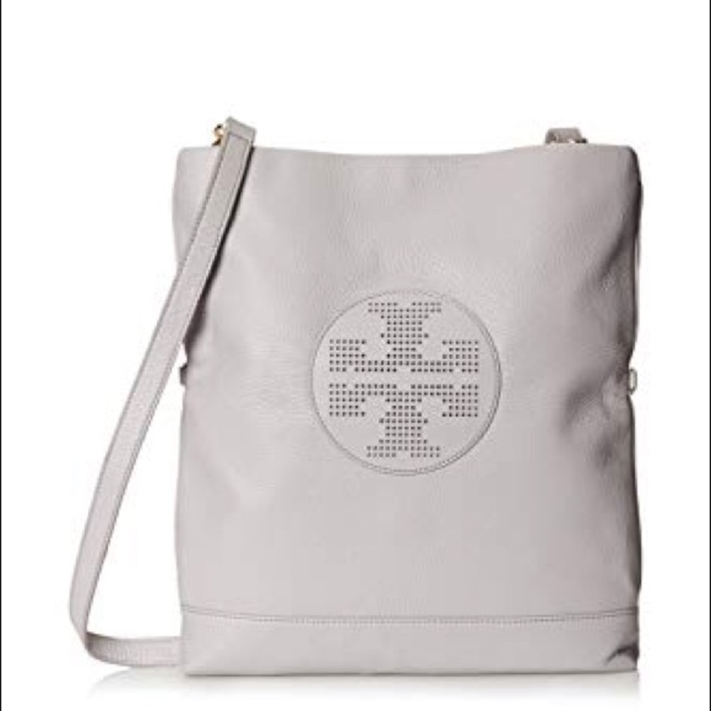 Kipp Fold-over Burch Grey Crossbody Leather Bag